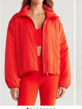Zella Women's Red/Orange  Puffer Jacket - Lightweight